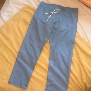 Heather blue FIGS scrub pants